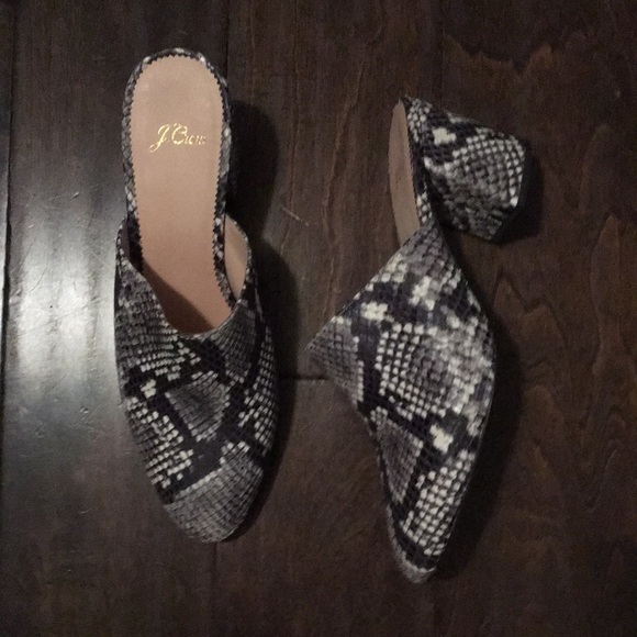 J. CREW Mules Heel Sneaker Print Sz 8 1/2 - Picture 11 of 11
